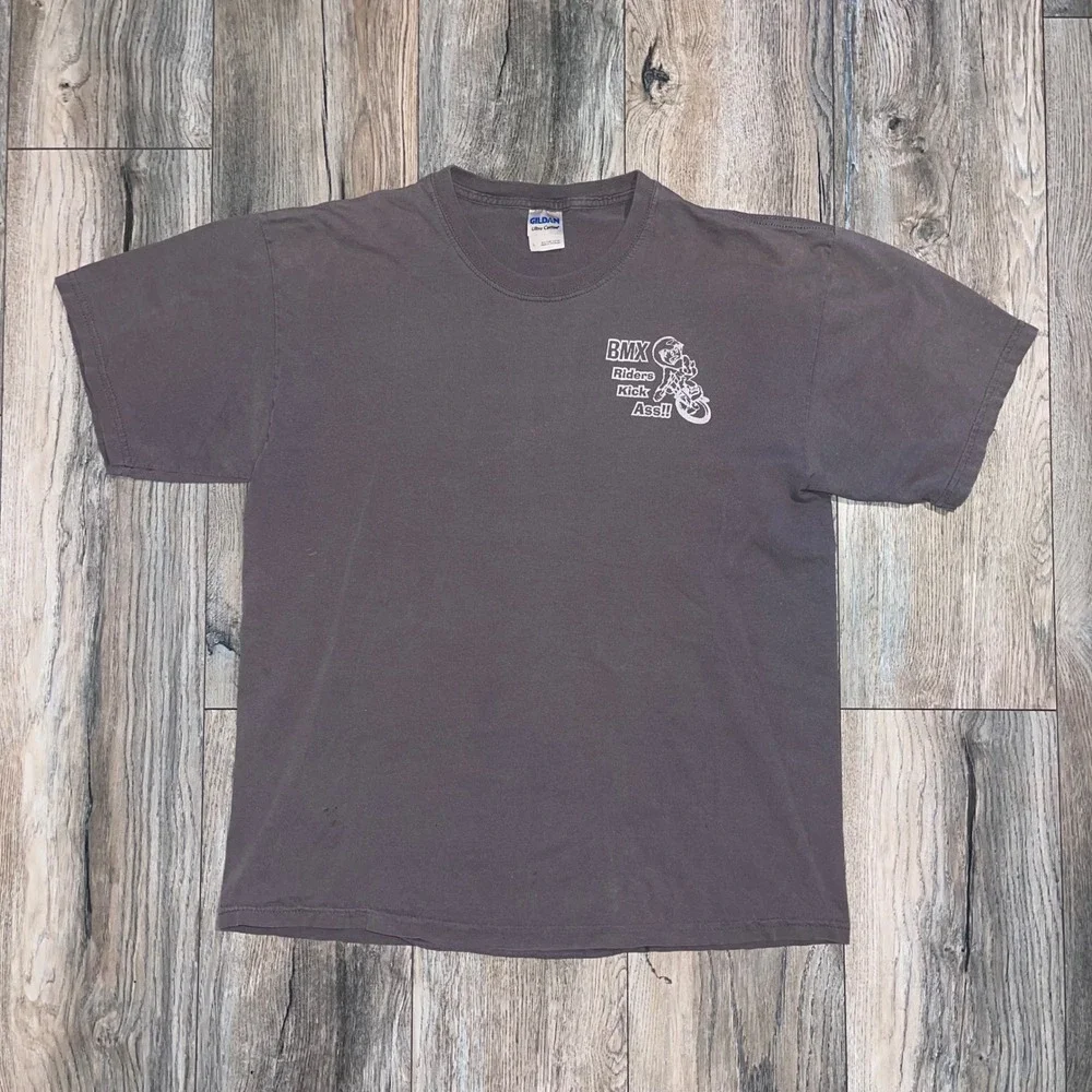 Vintage 2007 Canadian Borderline BMX Nationals‎ T-Shirt Mens Large Gray ABA BC